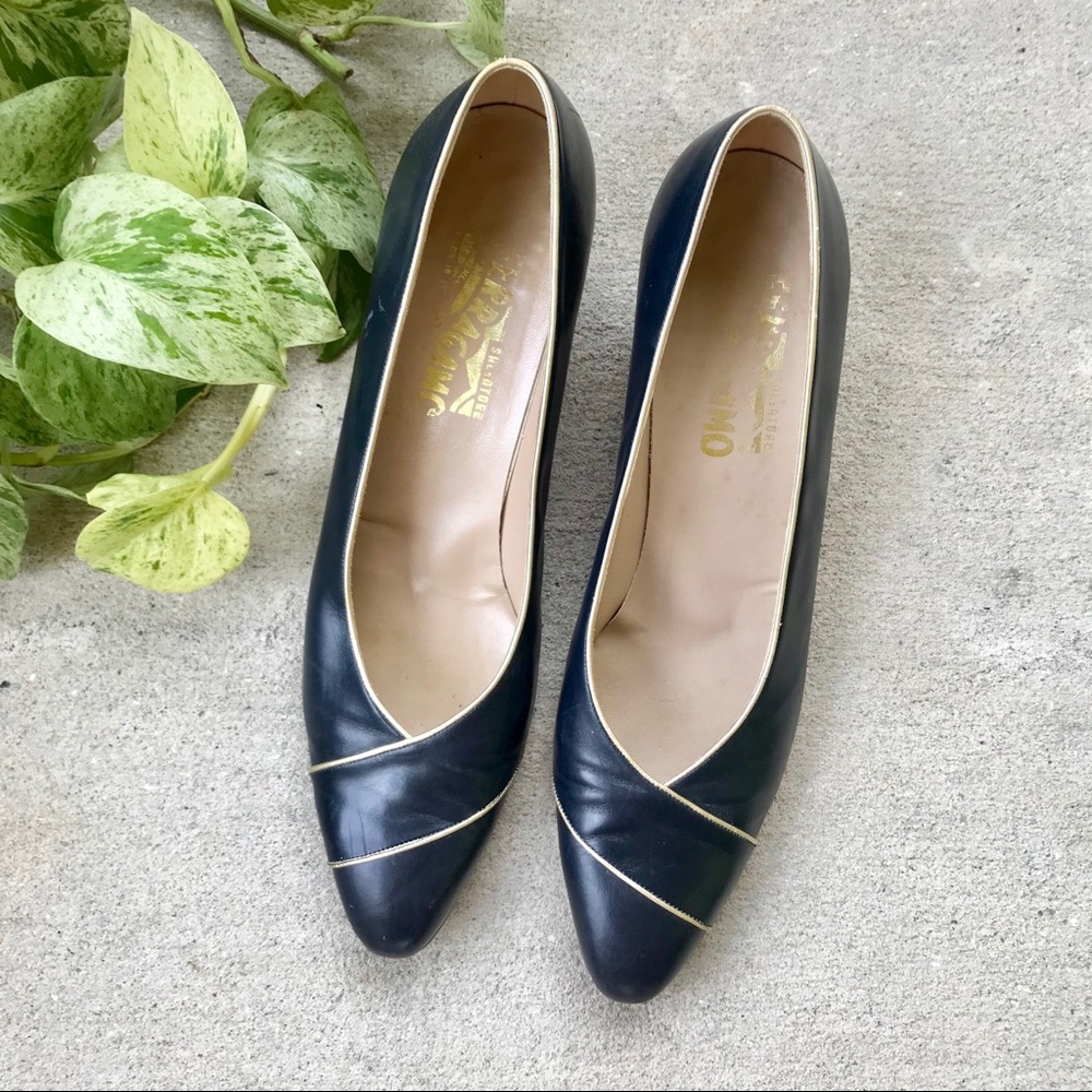 Salvatore Ferragamo |Kitten Block Heel Shoes